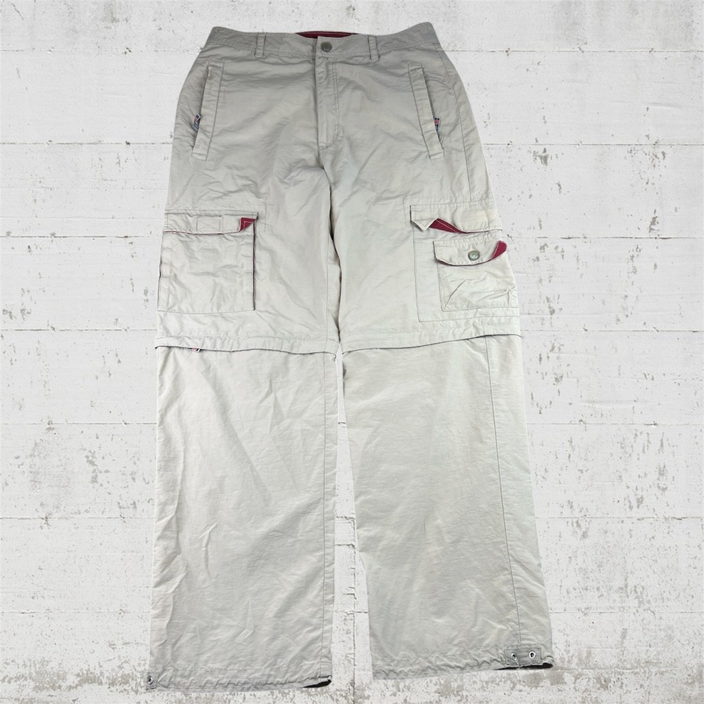 Y2K Utility Convertible Cargo Pants Mens 32x32 Beige Tan Baggy Gorpcore Tactical